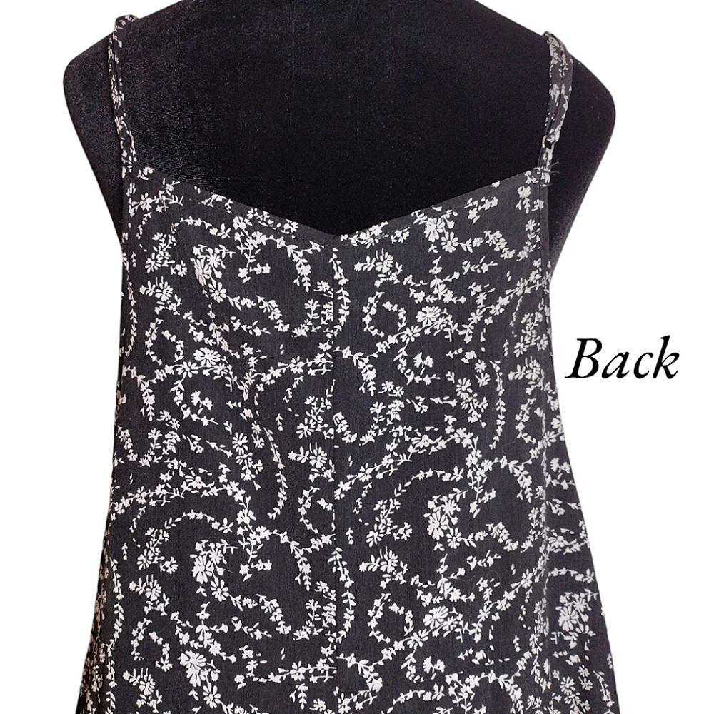 CALISTA Wide Leg Black and White Floral Jumpsuit Adjustable Strap Size Small - Picture 6 of 8